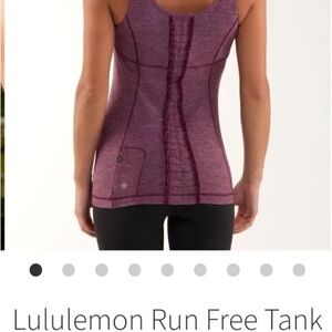 lululemon athletica Run Free Tank in Heathered Plum Size 10